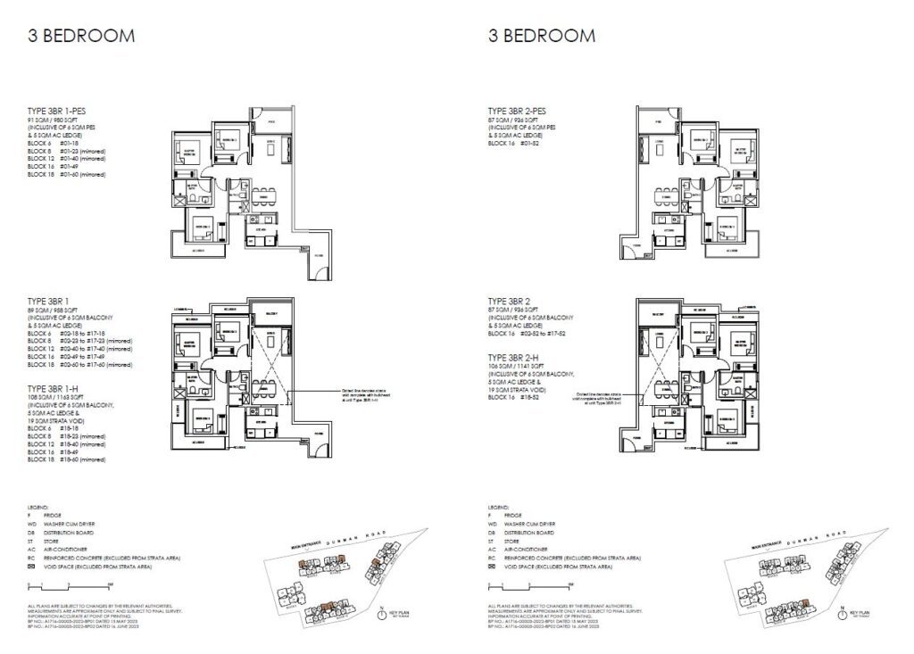 Grand Dunman - 3 Bedroom Floor Plan