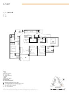 Lentor Hill Residences 4 bedroom Dual Key floor plan