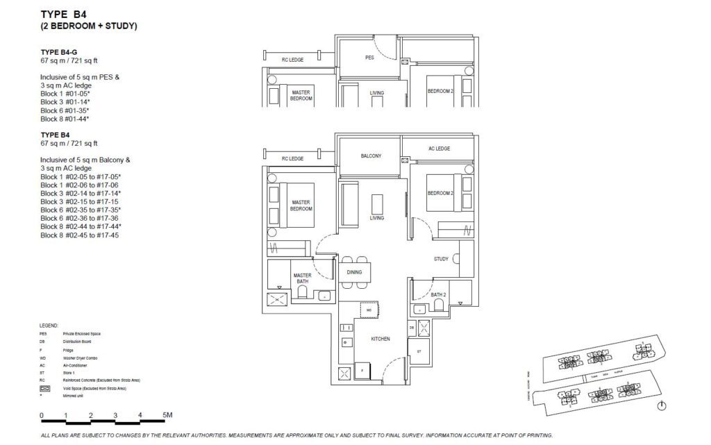 The Continuum 2 bedroom study floor plan