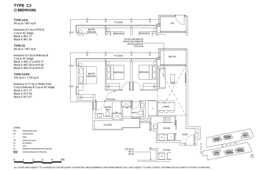 The Continuum 3 bedroom floor plan