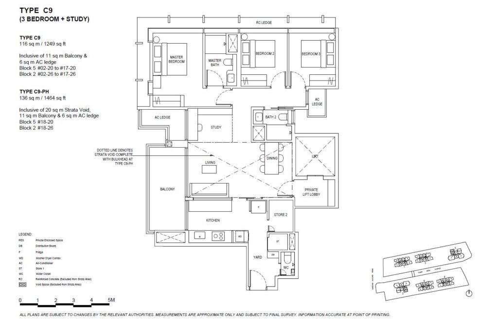 The Continuum 3 bedroom study floor plan