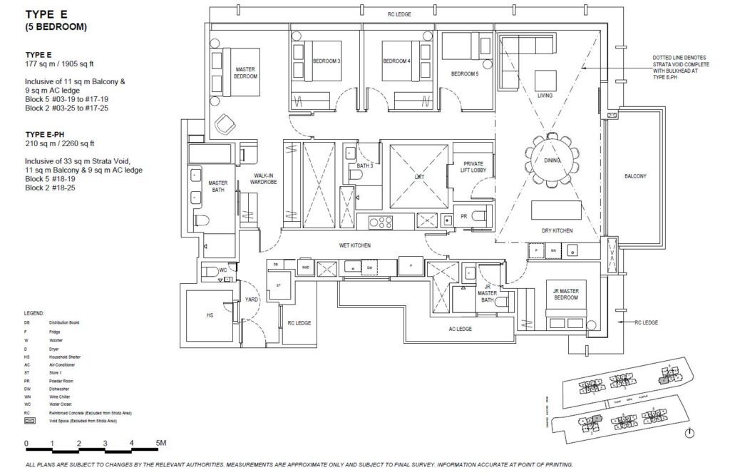 The Continuum 5 bedroom floor plan