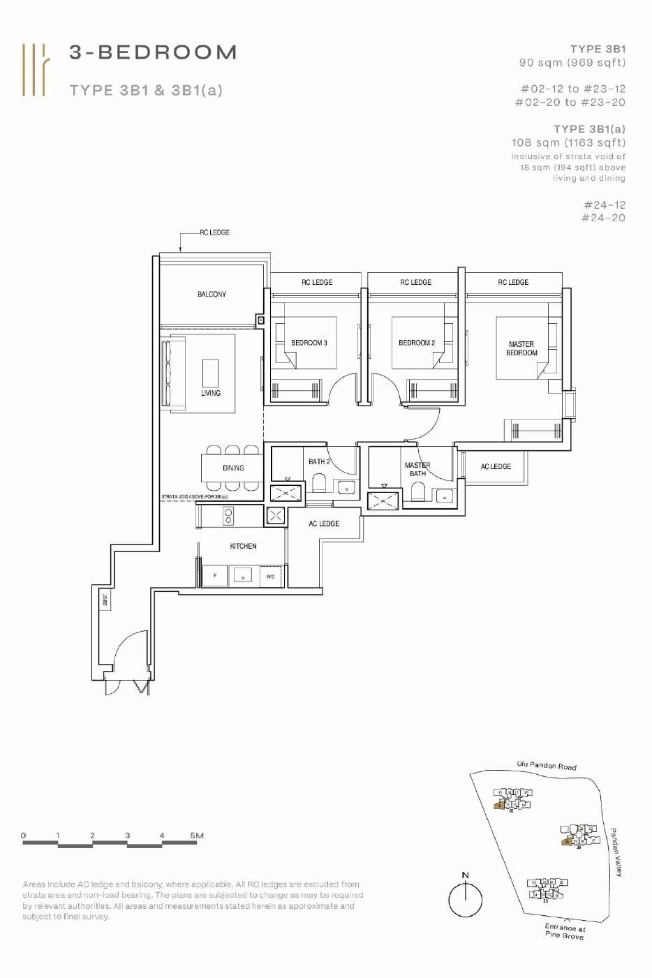 pinetree hill 3 bedroom floor plan