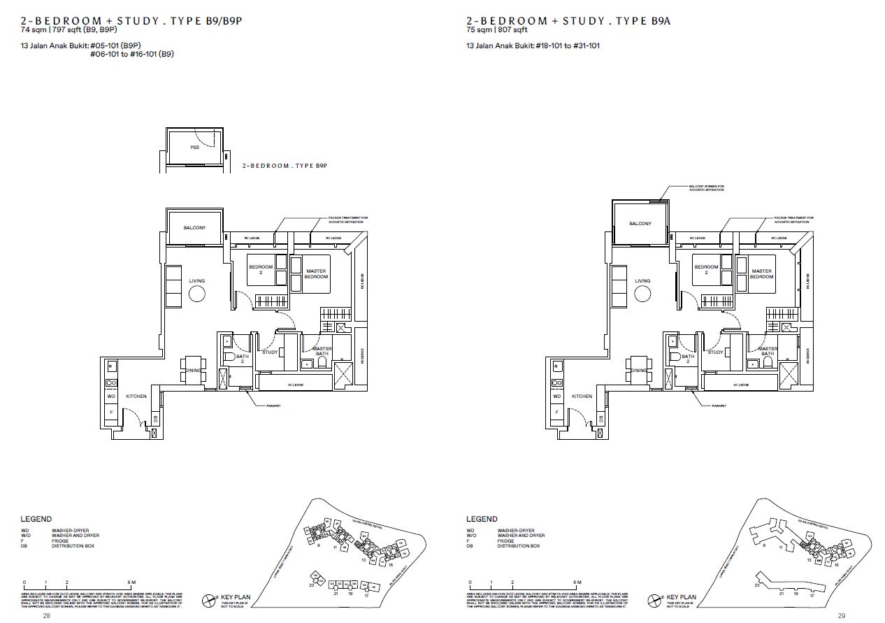 the reserve residences 2 bedroom study floor plan