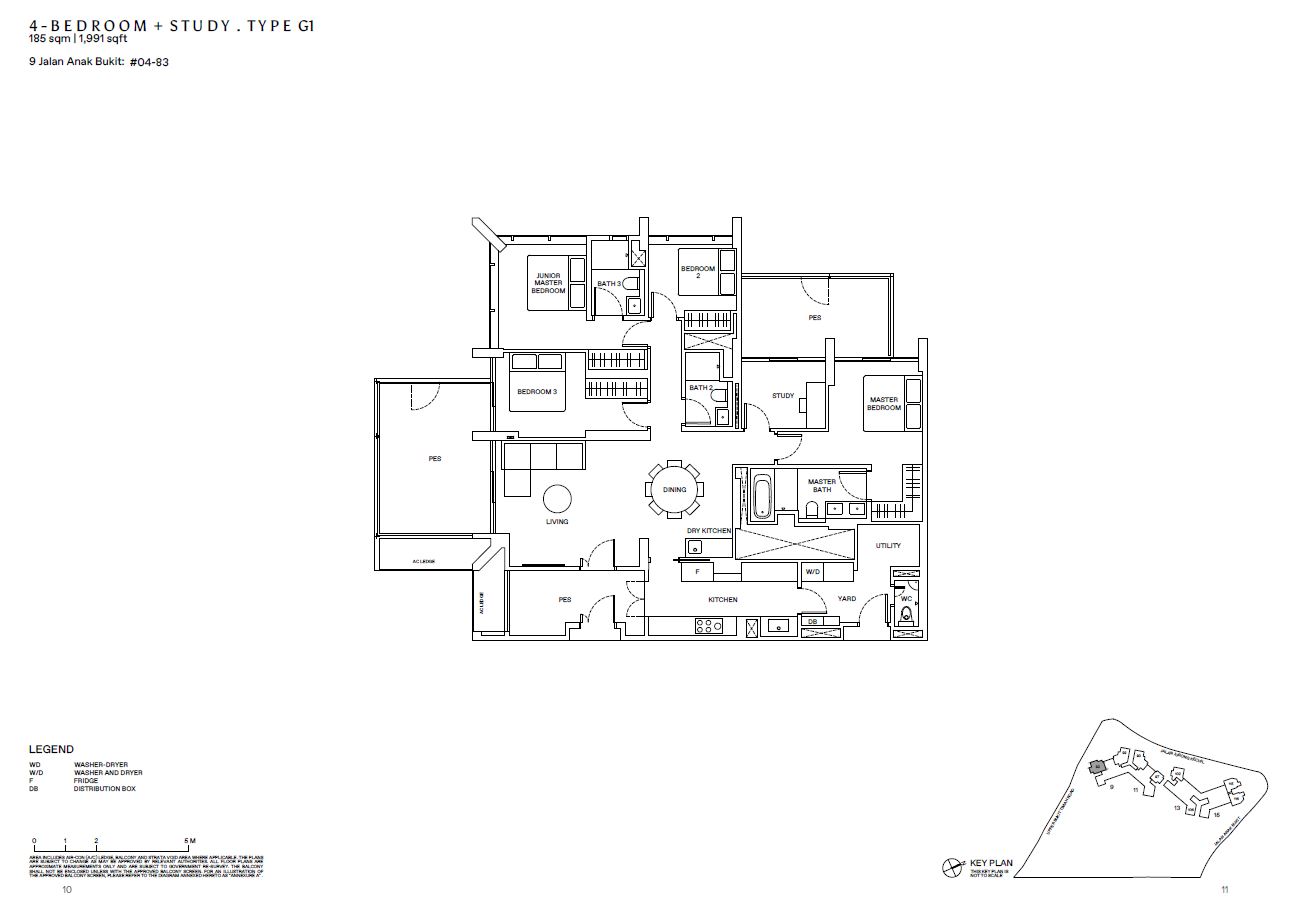 the reserve residences 4 bedroom study floor plan